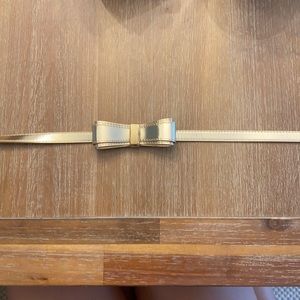 Lilly Pulitzer gold skinny belt with bow